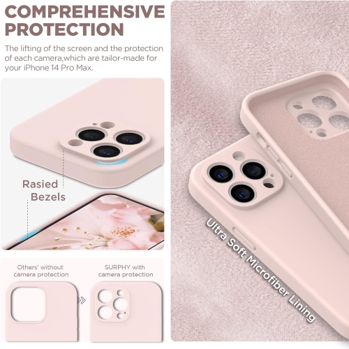 Silicone Case Compatible with iPhone 14 Pro Max Case 6.7 inch, with Camera Protection Liquid Silicone