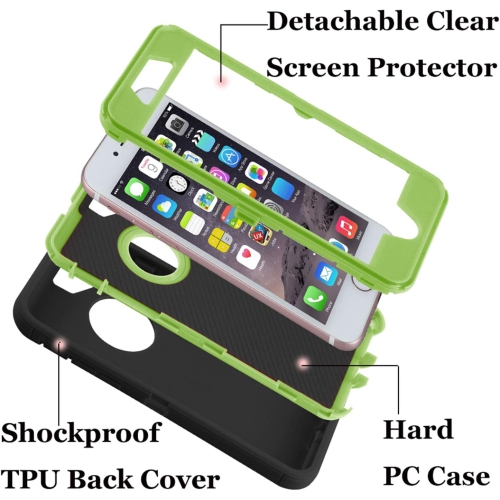 Case for iPhone 7 Plus/8 Plus Built-in Screen Protector Cover Heavy Duty 3 in 1 Dust-Proof Shockproof Dropproof