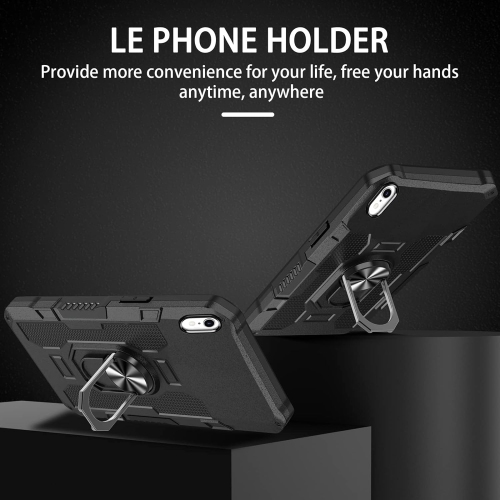 for iPhone XR Case, Military 360 Degree Rotation Ring Kickstand Shockproof iPhone XR Etui, Armour Protection Dual Layer