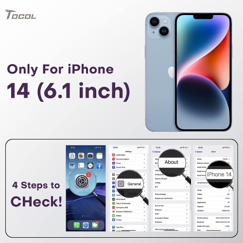 [5 in 1] for iPhone 14 Case, with 2 Pack Screen Protector + 2 Pack Camera Lens Protector, Slim Liquid Silicone