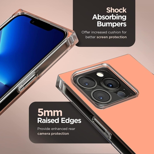 BLOX iPhone 14 Pro Case - Matte Clay [10FT Drop Protection] [Compatible with MagSafe] Magnetic Bumper Cover