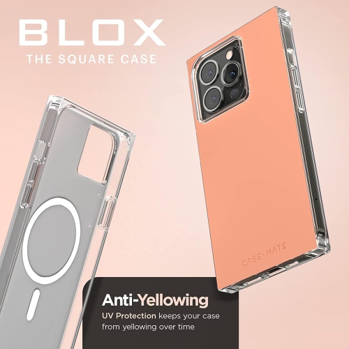 BLOX iPhone 14 Pro Case - Matte Clay [10FT Drop Protection] [Compatible with MagSafe] Magnetic Bumper Cover