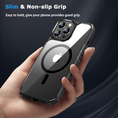 Magnetic Case Compatible with iPhone 14 Pro Case [Compatible with MagSafe] with Screen Protector and Camera Lens