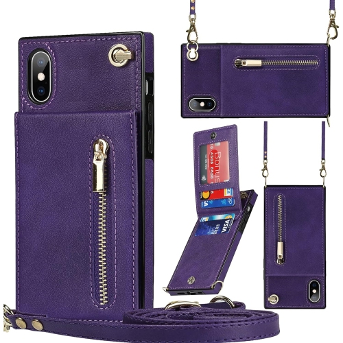 GENERIC  Crossbody Phone Case for Iphone Xs/x Case With Card Holder for Women, Iphone Xs Case Wallet With Strap Lanyard