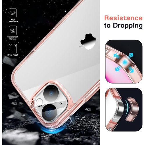 3 in 1 Case for iPhone 13 6.1-Inch, with 2-Pack Screen Protector and 2-Pack Camera Lens Protector, Full Coverage