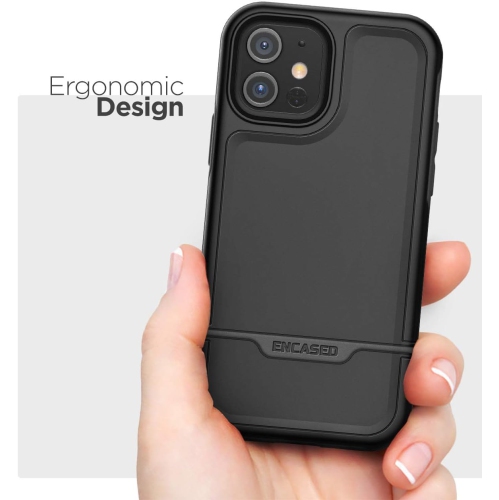 Étui protecteur robuste robuste iPhone 12 Mini - Noir