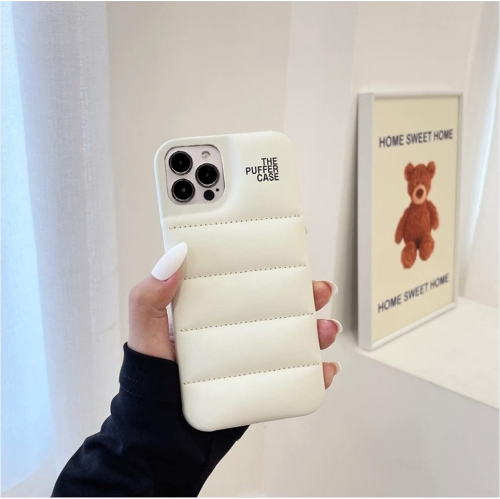 SECOWEL Puffer Case Compatible with iPhone 14 Pro Max Case(Not for 14 or 14Pro), Soft Touch Puffer Jacket Material 3D