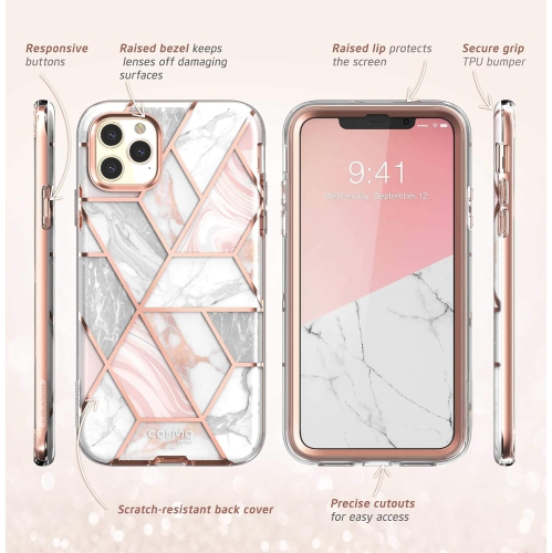 Étui Cosmo pour iPhone 11 Pro 5,8 po, étui protecteur mince et élégant avec écran intégré