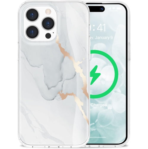 GENERIC  Phone Case for Iphone 14 Pro Max 6.7 Inch Women, Slim Fit Marble Design Iphone 14 Pro Max Case With Screen In Gray