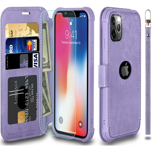 GENERIC  Wallet Case for Iphone 13 Pro Max 5G for Women And Men, Rfid Flip Leather Cover With Wrist Supports Wireless