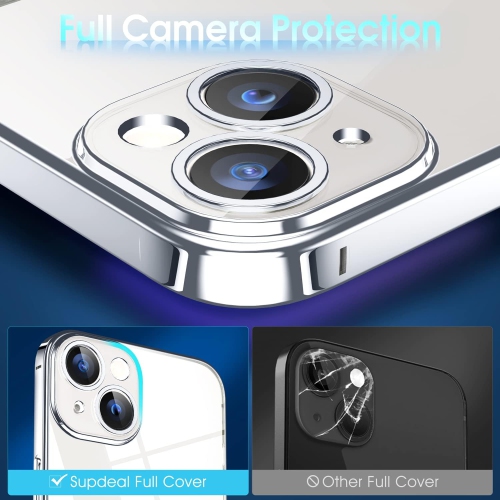 Crystal Clear Case for iPhone 14, [Not Yellowing] [Camera Protection] [Military Grade Drop Tested] Transparent