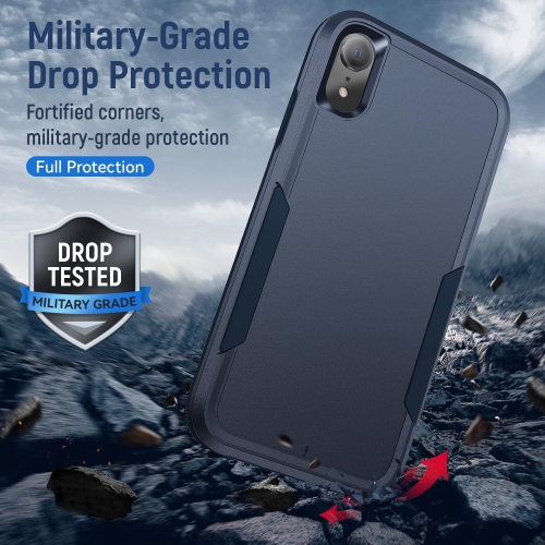 Defender Case Designed for iPhone XR case, Heavy Duty Shockproof Rugged Protective Bumper Cover for iPhone XR