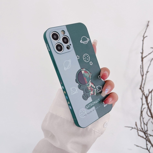 for iPhone 13 Pro Cute Case, Cartoon Cool Astronaut Space Planet Moon Design Stylish Bumper TPU Rubber