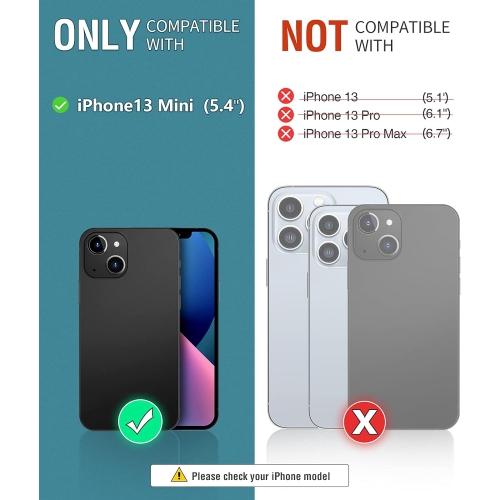 iPhone 13 Mini Case, PU Leather iPhone 13 Mini 5G Wallet Case[Card Holder][Kickstand] [TPU Inner Shell][RFID