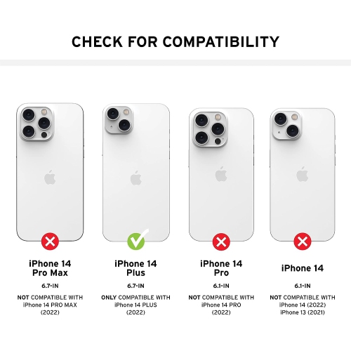 UAG conçu pour iPhone 14 plus Étui Argent 6,7 po Monarch Pro aimant intégré compatible avec le chargement MagSafe robuste