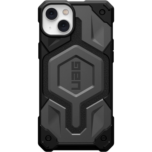UAG conçu pour iPhone 14 plus Étui Argent 6,7 po Monarch Pro aimant intégré compatible avec le chargement MagSafe robuste