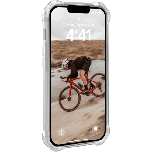 UAG Designed for iPhone 14 Case Clear Frosted Ice 6.1" Essential Armor Built-in Magnet Compatible with MagSafe Charging