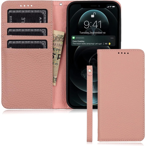 iPhone 12 Mini Flip Case Genuine Leather Premium Cow Leather Wallet Drop Protection Shockproof Cover 5.4 inch