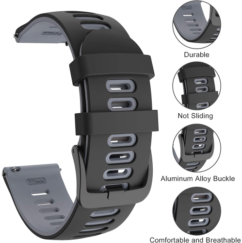 Band for Samsung Gear S3 Frontier/Gear S3 Classic/Galaxy Watch 46mm,22mm Quick Release Soft Silicone