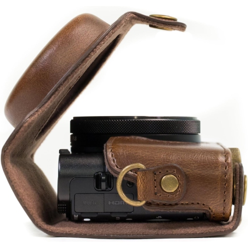Ever Ready Leather Camera Case Compatible with Sony Cyber-Shot DSC-HX95, DSC-HX99, DSC-HX80, DSC-HX90V