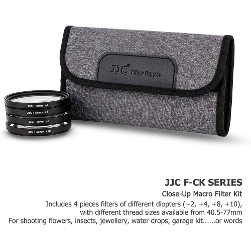 55mm Macro Close-Up Filter Set Macro Filter Accessory with Lens Filter Pouch for Sony A6600 A6500 A6400