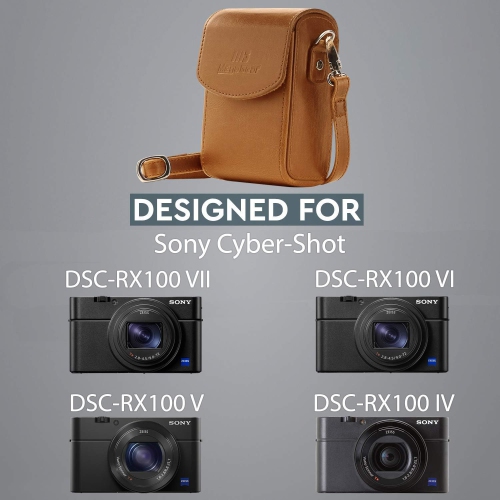 Sony Cyber Shot RX100 VI Universal Camera Case, Light Brown