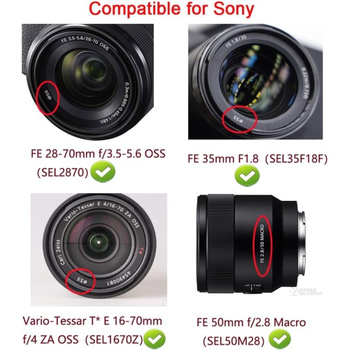 D3500 Lens Cap Compatible for Nikon D3500 D5600 w/AF-P 18-55mm, Compatible for Sony DSC-HX400 HX300 (2 Pack)