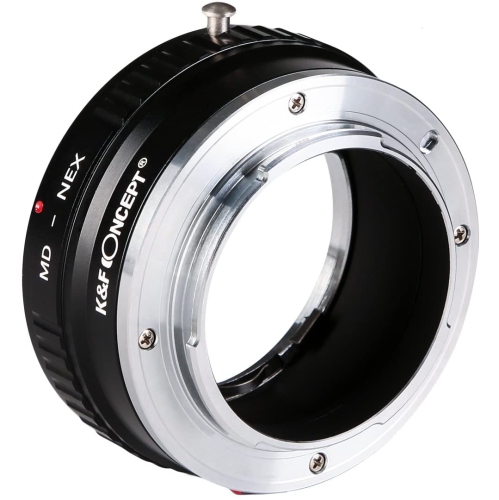 MD to Sony E Lens Mount Adapter, Copper Manual Adapter for Minolta MD MC Lens Compatible with Sony E NEX