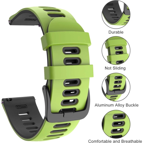 Band for Samsung Gear S3 Frontier/Gear S3 Classic/Galaxy Watch 46mm,22mm Quick Release Soft Silicone