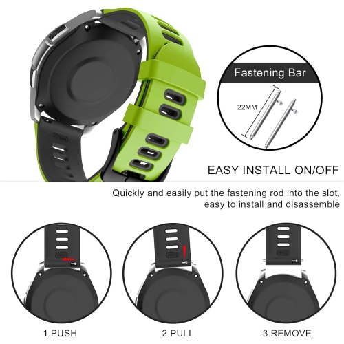 Band for Samsung Gear S3 Frontier/Gear S3 Classic/Galaxy Watch 46mm,22mm Quick Release Soft Silicone