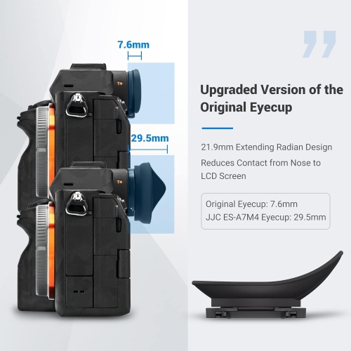 Soft Silicone A7 IV Eyecup Eyepiece, 360 Rotating Extension Oval Design, Camera Viewfinder Eyecup for Sony A7 IV A7M4,