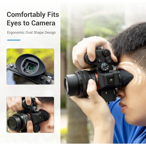 Soft Silicone A7 IV Eyecup Eyepiece, 360 Rotating Extension Oval Design, Camera Viewfinder Eyecup for Sony A7 IV A7M4,