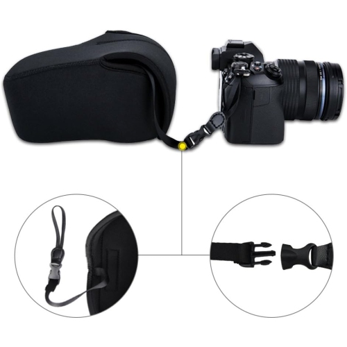 Étui léger en néoprène pour appareil photo Canon EOS R8 R10 Rebel T7 T6 T6i Nikon Z50 Z6 Z7 D3300 D3400 D5300 Sony