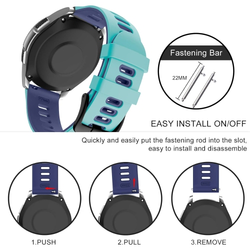 Band for Samsung Gear S3 Frontier/Gear S3 Classic/Galaxy Watch 46mm,22mm Quick Release Soft Silicone