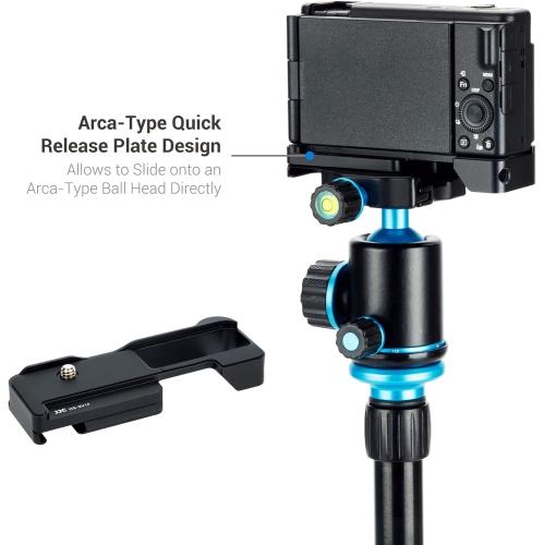 ZV-1 II ZV-1M2 ZV-1F ZV1F Camera Metal Grip Extension Bracket with LED Light or Mic Cold Shoe Mount, Must-Have