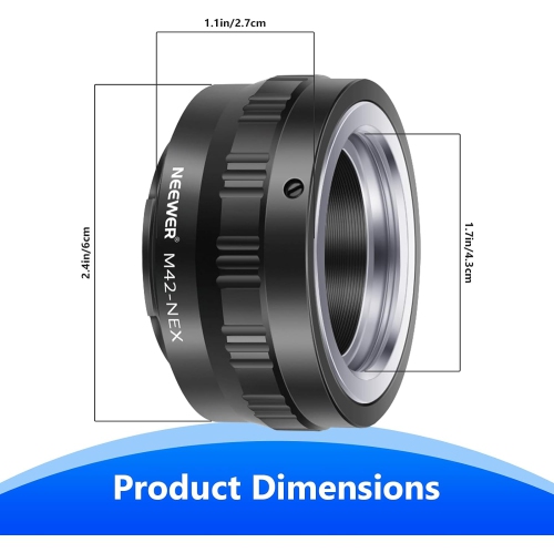 Lens Mount Adapter for M42 Lens to Sony NEX E-Mount Camera,fits Sony A7 A7S/A7SII A7R/A7RII A7II A3000 A6000