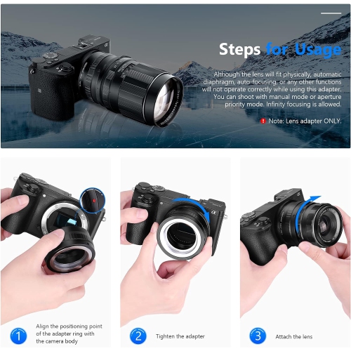 Lens Mount Adapter for M42 Lens to Sony NEX E-Mount Camera,fits Sony A7 A7S/A7SII A7R/A7RII A7II A3000 A6000