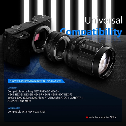 Lens Mount Adapter for M42 Lens to Sony NEX E-Mount Camera,fits Sony A7 A7S/A7SII A7R/A7RII A7II A3000 A6000