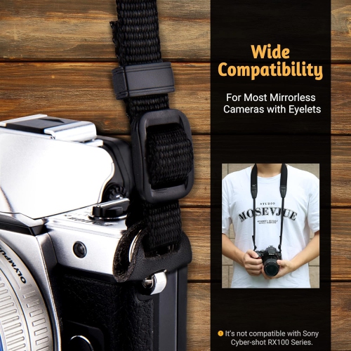 Mirrorless Camera Neck Strap Shoulder Belt for Sony A7C A6600 A6500 A6400 A6300 A7 IV III A7R IV A7S III A9 II Fujifilm