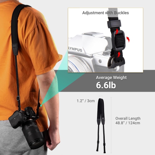 Mirrorless Camera Neck Strap Shoulder Belt for Sony A7C A6600 A6500 A6400 A6300 A7 IV III A7R IV A7S III A9 II Fujifilm