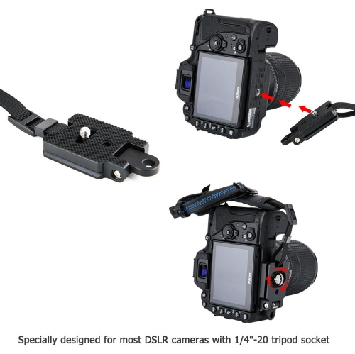 Deluxe DSLR Camera Hand Strap with Quick Release Plate for Canon EOS 90D 80D 70D 77D 60D 6D Mark II 7D Mark II 5D