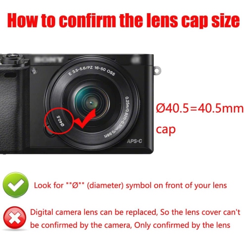 Protège-objectif de 40,5&nbsp;mm compatible avec l'ensemble appareil photo Alpha A6600 a6500 A6400 A6300 de Sony E PZ avec objectif 16-50&nbsp;mm