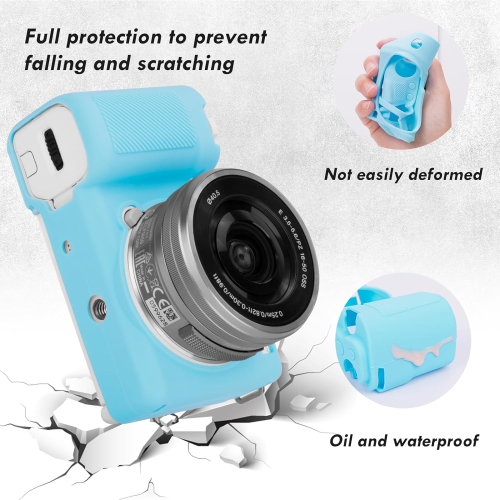 ZVE10 Case, Soft Silicone Protective Case for Sony ZV-E10 ZVE10 Camera, Soft Rubber Lightweight Cover for Sony