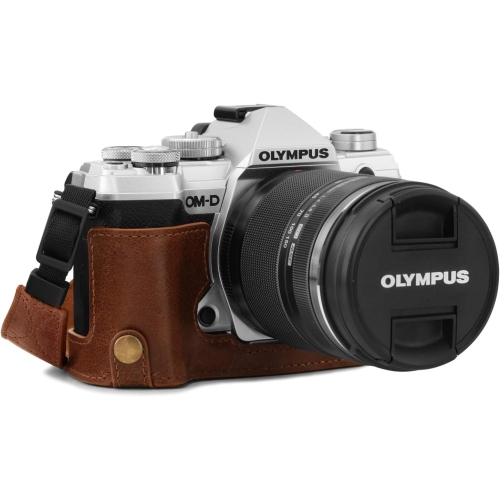 GENERIC  Ever Ready Genuine Leather Camera Half Case Compatible With Olympus Om-D E-M5 Mark Iii