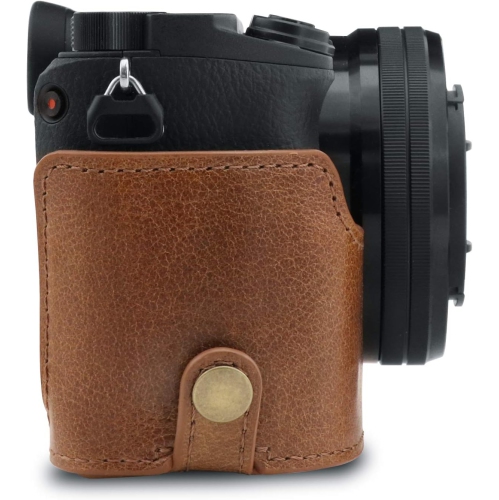 Ever Ready Genuine Leather Camera Half Case Compatible with Sony Alpha A6100, A6400