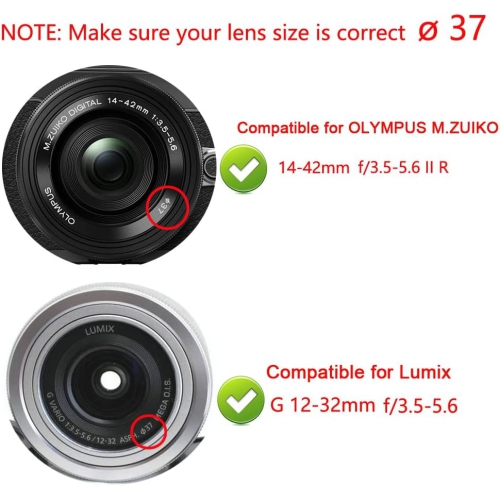 37&nbsp;mm – protège-objectif compatible avec le stylo E-M10 Mark III E-PL7 d’Olympus objectif 14-42&nbsp;mm, objectif 45&nbsp;mm f/1,8
