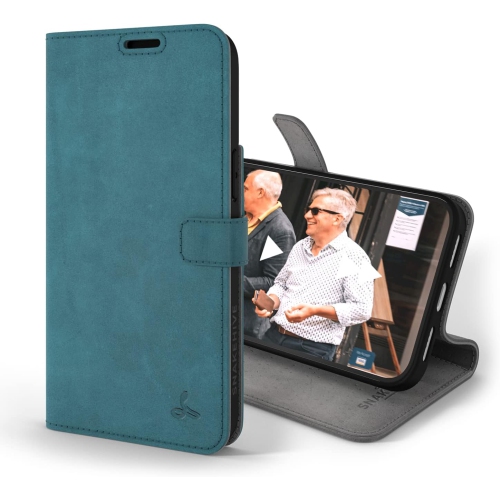 GENERIC  Iphone 14 Pro Max Vintage Wallet || Genuine Leather Wallet Phone Case || Real Leather With Viewing Stand & 3