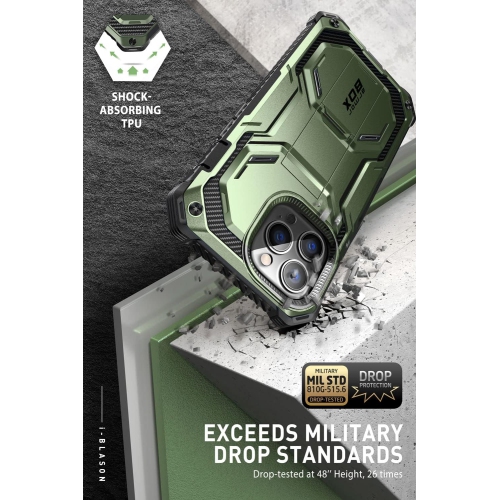 Armorbox Case for iPhone 14 Pro 6.1 inch with Kickstand & Belt Clip Holster, Full Body