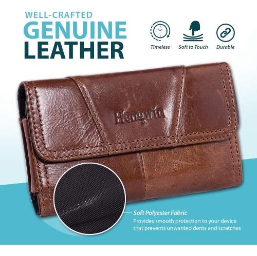 Phone Pouch Compatible with iPhone 14 Plus 12 Pro Max 7 Plus 8 Plus Holster Magnetic Wallet Case Leather Cell