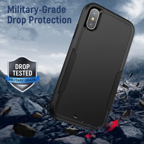 [Defender] Case for iPhone Xs Max, Durable Hard [Shockproof] Heavy Duty Bumper Cover